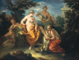 Bathseba beim Baden, 1729